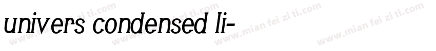 univers condensed li字体转换